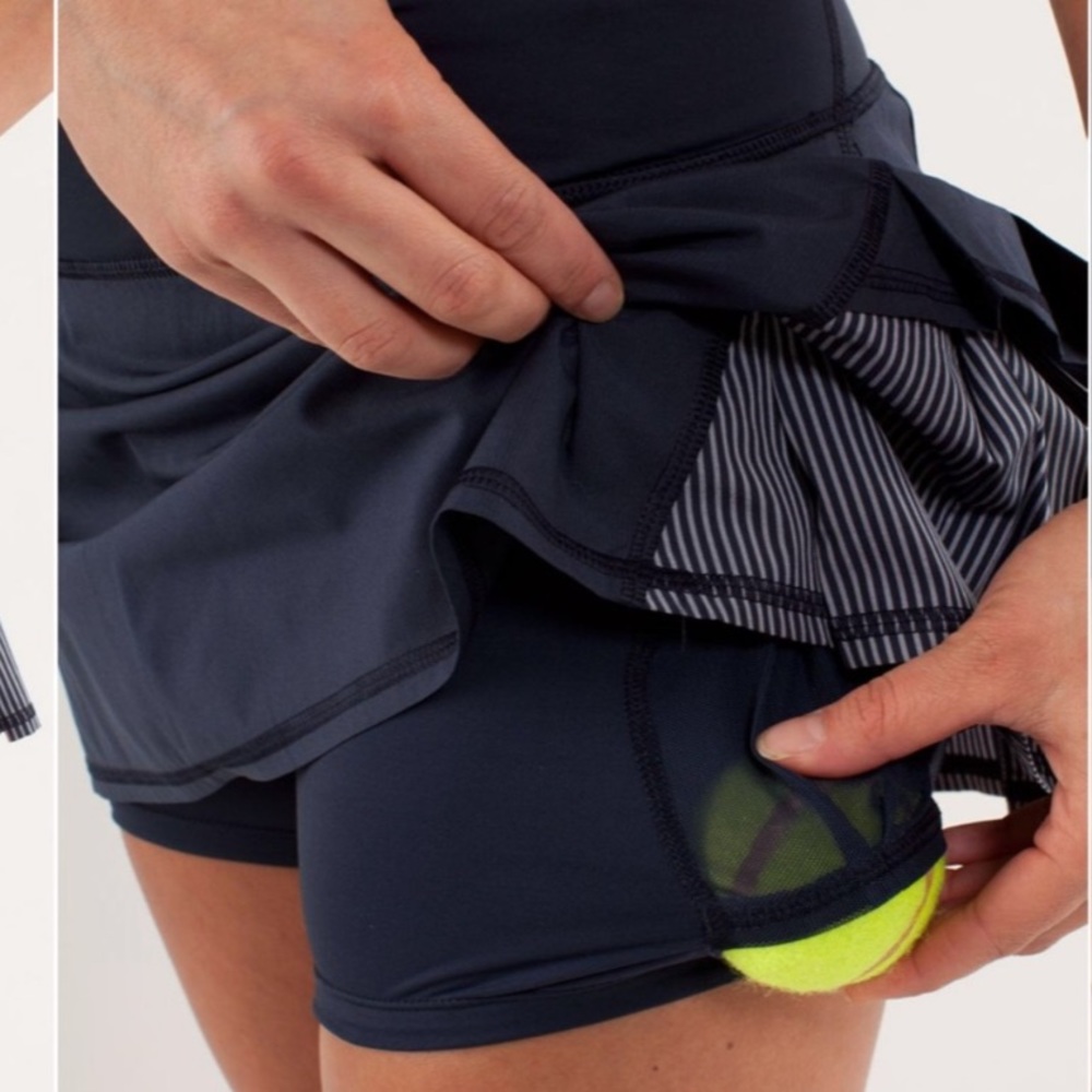 lululemon Navy Pleated Athletic Skirt - Picture 3 of 11